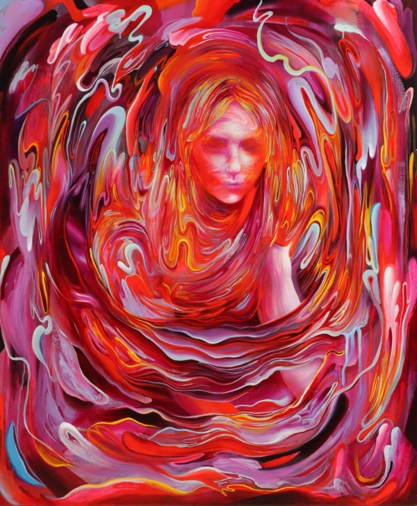 bursting colors swirl type paintings Michael Page